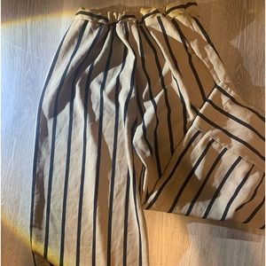 flowy pants , tan brown and black , medium